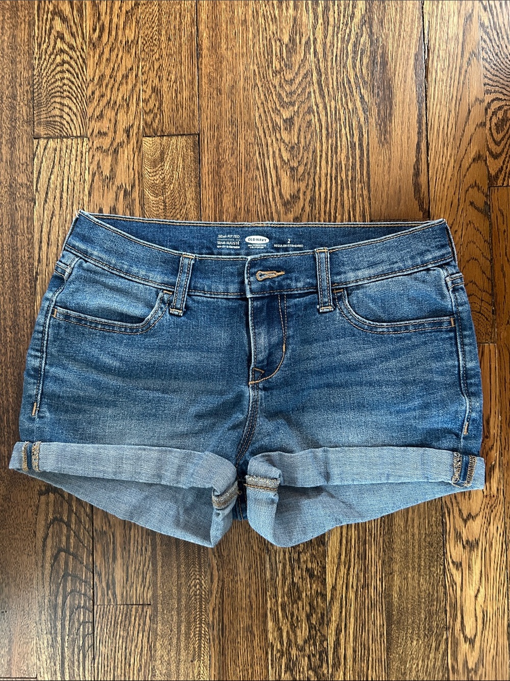 Old Navy Blue Cuffed Denim Shorts
